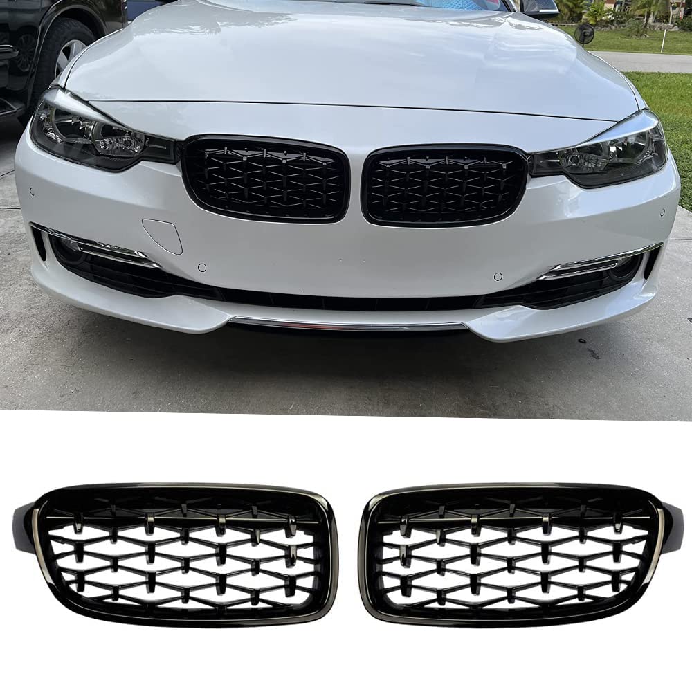 Parrilla Delantera BMW F30 estilo Diamante Negra