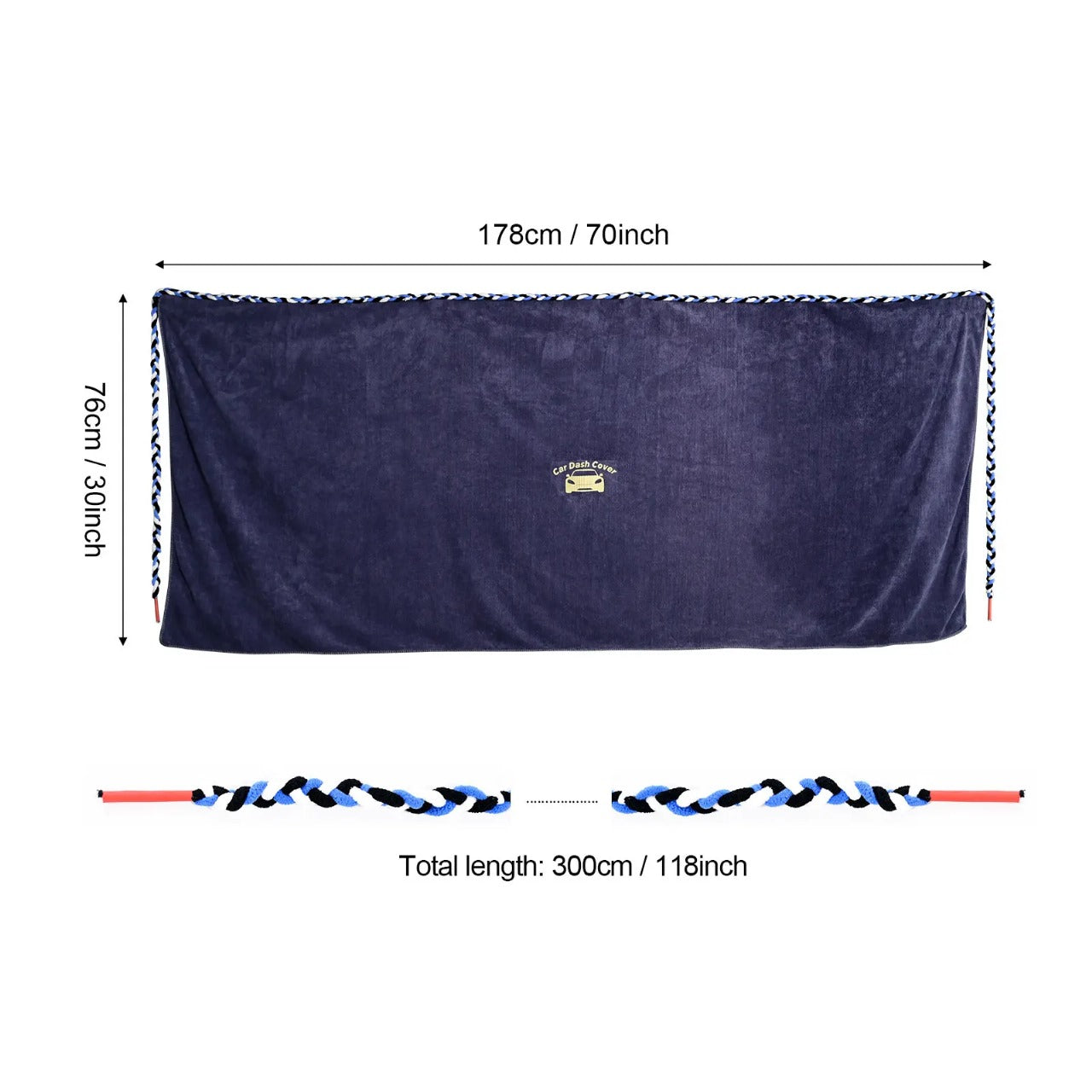 Protector 2 en 1 Herramienta Toalla de microfibra Cuerda absorbida en agua Instalación de película de parabrisas